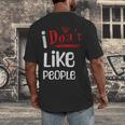 I Don't Like People Introvert Small Men's Back Print T-Shirt I Don't Like People Introvert Small Men's Back Print T-Shirt