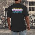 I Don't Like People Sarcastic Humanity Hater Introvert Men's Back Print T-Shirt
