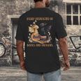 Easily Distracted By Books & Dragons Librarian Book Lover Men's Back Print T-Shirt
