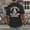 Easily Distracted By Cats & Books Tee Reader Book Worm Men's Back Print T-Shirt