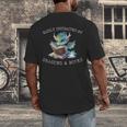 Easily Distracted By Dragons And Books Introvert Shirt Men's Back Print T-Shirt Easily Distracted By Dragons And Books Introvert Shirt Men's Back Print T-Shirt