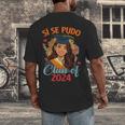 Educated Latina Graduation Day Grad Si Se Pudo Class Of 2024 Men's Back Print T-Shirt