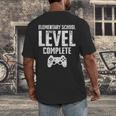 Elementary School Level Complete Gamer Graduate Graduation Men's Back Print T-Shirt