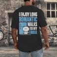I Enjoy Long Romantic Walks To My Fridge Introvert Men's Back Print T-Shirt I Enjoy Long Romantic Walks To My Fridge Introvert Men's Back Print T-Shirt