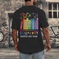 Equality Hurts No One Book Flower Rainbow Pride Month LGBTQ Men's Back Print T-Shirt Equality Hurts No One Book Flower Rainbow Pride Month LGBTQ Men's Back Print T-Shirt