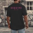 Esquire Est 2025 Women Lawyer Attorney Law School Graduation Men's Back Print T-Shirt