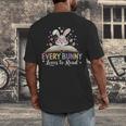 Every Bunny Loves To Read Book Lover Bookworm Rabbit Easter Men's Back Print T-Shirt