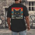 Ew People Cat Saying Introvert Women Men Kids Men's Back Print T-Shirt Ew People Cat Saying Introvert Women Men Kids Men's Back Print T-Shirt