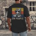 Ew People Introvert Cat Lover Crazy Vintage Cat Lady Men's Back Print T-Shirt