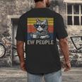 Ew People Introvert Cat Lover Crazy Vintage Cat Lady Men's Back Print T-Shirt