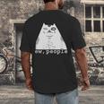 Ew People Introvert Sayings Sarcastic Cat Quote Men's Back Print T-Shirt Ew People Introvert Sayings Sarcastic Cat Quote Men's Back Print T-Shirt