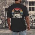 Ew People Retro Cat Vintage Anti Social Introvert Men's Back Print T-Shirt