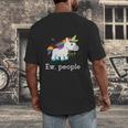 Ew People Unicorn Lover Introvert Rainbow Unicorn Men's Back Print T-Shirt Ew People Unicorn Lover Introvert Rainbow Unicorn Men's Back Print T-Shirt