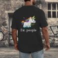 Ew People Unicorn Lover Introvert Rainbow Unicorn Men's Back Print T-Shirt Ew People Unicorn Lover Introvert Rainbow Unicorn Men's Back Print T-Shirt