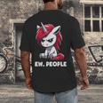 Ew People Unicorn Sarcastic Humor Introvert Men's Back Print T-Shirt Ew People Unicorn Sarcastic Humor Introvert Men's Back Print T-Shirt