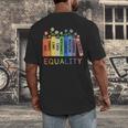 Floral Book Equality Human Rights Social Justice Peace Love Men's Back Print T-Shirt