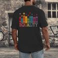 Floral Flower Book Equality Human Rights Women's Rights Men's Back Print T-Shirt