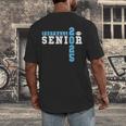 Football Senior Night Football Senior 2025 Graduation 27 Men's Back Print T-Shirt