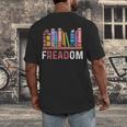 Freadom Anti Ban Books Freedom To Read Book Lover Reading Men's Back Print T-Shirt Freadom Anti Ban Books Freedom To Read Book Lover Reading Men's Back Print T-Shirt