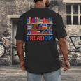 Freadom To Read Book Lover Reading Freedom Men's Back Print T-Shirt