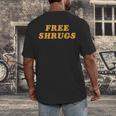 Free Shrugs Don't Care Introvert Men's Back Print T-Shirt