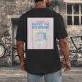 Fun Cute Introvert Cat Character Quote Men Women Men's Back Print T-Shirt Fun Cute Introvert Cat Character Quote Men Women Men's Back Print T-Shirt
