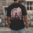 Fun Happy Last Day Of School Girl Student Graduation Rainbow Men's Back Print T-Shirt