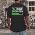 Future Engineer Loading Bar Cool Graduation Men's Back Print T-Shirt