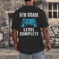 Gamer Graduation 5th Grade Level Complete Video Games Boys Men's Back Print T-Shirt