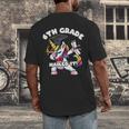 Girls Dabbing Unicorn 6th Sixth Grade Nailed It Graduation Men's Back Print T-Shirt