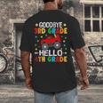 Goodbye 3rd Grade Hello 4th Grade Graduation 2024 Men's Back Print T-Shirt
