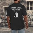Goodbye School Hello Fishing Graduation T-Shirt Men's Back Print T-Shirt