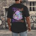 Goth Capybara Ramen Ritual Feasting Soft Introvert Art Men's Back Print T-Shirt Goth Capybara Ramen Ritual Feasting Soft Introvert Art Men's Back Print T-Shirt