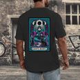 Gothic Girl Tarot Card Introverted Reader And Reading Men's Back Print T-Shirt Gothic Girl Tarot Card Introverted Reader And Reading Men's Back Print T-Shirt