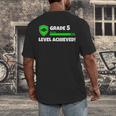 Grade 5 Level Achieved Video Gamer 5th Grade Graduation Men's Back Print T-Shirt