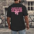 Graduate 2025 Class Of 2025 Senior Coquette Bow Graduation Men's Back Print T-Shirt