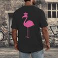 Graduate Cute Pink Flamingo Graduation Men's Back Print T-Shirt
