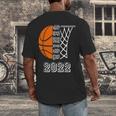 Graduate Senior Class 2022 Graduation Basketball Player Men's Back Print T-Shirt