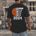 Graduate Senior Class Of 2024 Basketball Player Graduation Men's Back Print T-Shirt