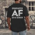 Graduated AF 2018 Senior Graduation Shirt Men's Back Print T-Shirt
