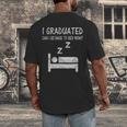 I Graduated Can I Go Back To Bed Now Funny Lazy Graduation Men's Back Print T-Shirt