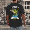 I Graduated Can I Go Fishing Now 2025 Graduation Fisher Men's Back Print T-Shirt