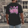 Graduation 2027 Senior 2027 Class Of 2027 Coquette Pink Girl Men's Back Print T-Shirt