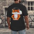 Graduation Fox School Bachelor Master Doctor Study Men's Back Print T-Shirt