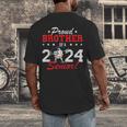 Graduation Proud Brother Of A 2024 Senior Baseball Player Men's Back Print T-Shirt