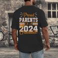 Graduation Proud Parents Of a 2024 Graduate For Mom And Dad Men's Back Print T-Shirt