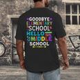 Graduation Shirt For 5th Grader Goodbye Hello Middle School Men's Back Print T-Shirt