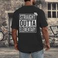 Graduation Shirt Straight Outta Elementary Men's Back Print T-Shirt