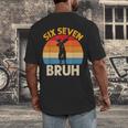 Graduation Six Seven Bruh Dabbing 67 Meme 6 7 Boys Kids Men's Back Print T-Shirt