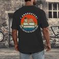 Graduation Sloth Can I Go Back To Bed Now Vintage Men's Back Print T-Shirt